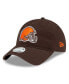 ფოტო #1 პროდუქტის Women's Brown Cleveland Browns Core Classic 9TWENTY Adjustable Hat