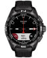 ფოტო #6 პროდუქტის Men's Swiss T-Touch Connect Solar Black Rubber Strap Smart Watch 48mm