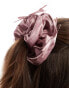 ASOS DESIGN scrunchie with bow detail in pink