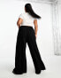 Фото #9 товара ASOS DESIGN Curve tie belt wide leg trouser in black