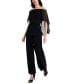 Фото #1 товара Side-Draped Cold-Shoulder Jumpsuit