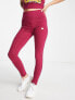 adidas Originals 'Preppy Varsity' leggings in burgundy