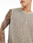 Фото #3 товара Abercrombie & Fitch crochet knit muscle vest in tan