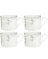 Birchwood Set of 4 Cups, Service For 4