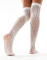 Фото #3 товара My Accessories floral lace socks in white