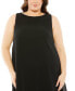 ფოტო #3 პროდუქტის Plus Size High Neck Feather Hem Gown