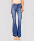 Фото #1 товара Women's High Rise Faded Stretch Flare Jeans
