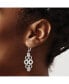 Фото #2 товара Stainless Steel Polished Crystal Circles Dangle Earrings