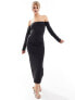 ONLY bardot maxi dress in black