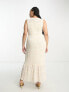 Фото #4 товара Vila Curve Bridal lace maxi dress in cream
