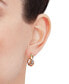 ფოტო #2 პროდუქტის Polished Tube Crossover Small Hoop Earrings in 14k Tricolor Gold, 3/4"