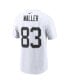 Фото #2 товара Men's Darren Waller White Las Vegas Raiders Player Name and Number T-shirt