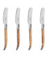 Фото #1 товара Сервировочные ножи Laguiole Set of 4 Spreaders with Olive Wood Handles French Home