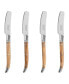 Connoisseur Set of 4 Spreaders with Olive Wood Handles