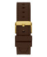 Men's Multi-Function Brown Silicone Watch 42mm