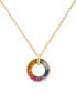 Фото #1 товара Gold-Tone Rainbow Joy Pendant Necklace, 16" + 3" extender