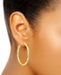 ფოტო #2 პროდუქტის Round Polished Large Hoop Earrings, 70mm, Created for Macy's