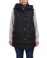 Фото #1 товара Plus Size Long Puffer Vest Jacket with Detachable Hood