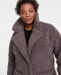 Plus Size Notched-Collar Teddy Coat