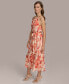 Фото #4 товара Women's Halter-Neck Sleeveless A-Line Midi Dress