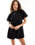 Фото #4 товара ASOS DESIGN bubble hem mini dress in black