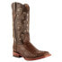 Фото #2 товара Ferrini Stampede Crocodile Embroidered Square Toe Cowboy Mens Brown Casual Boot