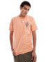 Obey cultivate harmony graphic t-shirt in orange