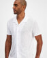 ფოტო #2 პროდუქტის Men's Gauze Short Sleeve Button-Front Camp Shirt