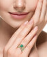 ფოტო #2 პროდუქტის EFFY® Emerald (1-3/8 ct. t.w.) & Diamond (1/3 ct. t.w.) Openwork Statement Ring in 14k Gold