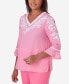 ფოტო #5 პროდუქტის Women's Paradise Island V-Neck Embroidered Top