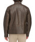 ფოტო #2 პროდუქტის Men's Faux Leather Racer Jacket