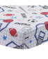 Фото #1 товара Baby Sports 100% Cotton Fitted Crib Sheet - Football/Basketball