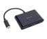 Фото #2 товара Akasa Type-C to VGA and power delivery adapter with extra USB 3.0 Type-A port - 1920 x 1200 pixels
