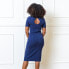 ფოტო #2 პროდუქტის Women's Fitted Cable Sweater Dress