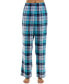 Women's Printed Flannel Pajama Pants College Plaid, M - фото #5