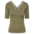 YAS Elle 3/4 Sleeve V Neck T-Shirt M - фото #4