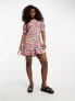 Фото #7 товара New Look frill sleeve mini dress in pink floral