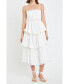 ფოტო #1 პროდუქტის Women's Scallop Sleeveless Tiered Dress