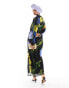 Фото #8 товара ASOS DESIGN chiffon maxi dress in blurred floral print