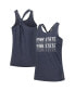 Фото #1 товара Women's Navy Penn State Nittany Lions Stacked Name Racerback Tank Top