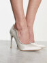 Be Mine Aditi embellished heeled shoes in ivory satin