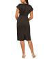 Фото #2 товара Aidan Mattox Crepe Back Satin Midi Dress Women's Black 2