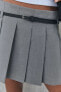 BOX PLEAT SKORT WITH BELT