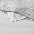 Twin/Twin Extra Long Washed Waffle Weave Duvet Cover and Sham Set Light Gray -