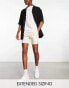 Фото #2 товара ASOS DESIGN skinny chino shorts in mid length in beige