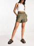 AllSaints Queti quilted shorts in khaki