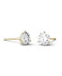ფოტო #3 პროდუქტის Moissanite Martini Stud Earrings (1 ct. t.w. Diamond Equivalent) in 14k white or yellow gold