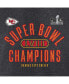 Men's Heather Charcoal Kansas City Chiefs Super Bowl LVIII Champions Under The Lights T-shirt