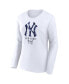 Women's White New York Yankees Long Sleeve T-shirt