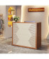 Reception Desk, Modern Front Desk with Counter, 47 Inch Small Retail Counter for Checkout, Lobby, Salon, Small Office, Reception Area